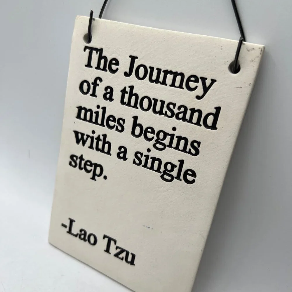 Lao Tzu Wall Plaque Home Decor Ceramic Hanging Text